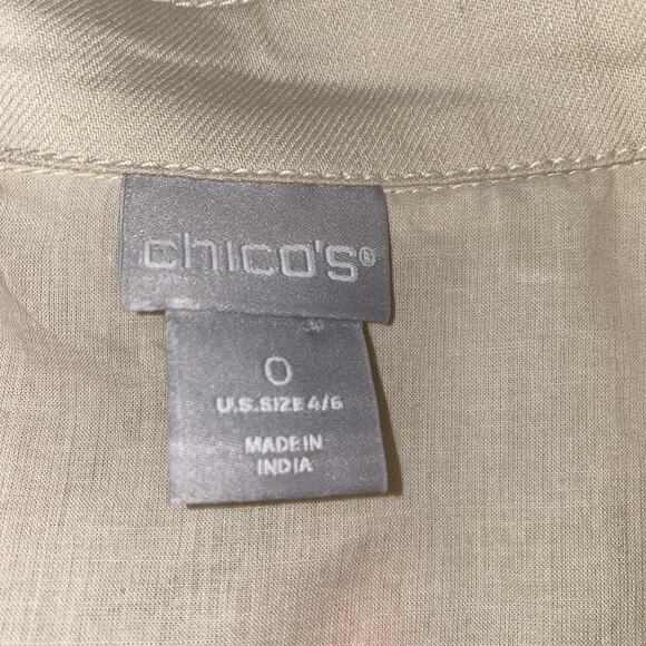 CHICO'S Beaded LEOPARD EMBROIDERED FLORAL Western DENIM JEAN Jacket 0 US 4/6 - Picture 13 of 14